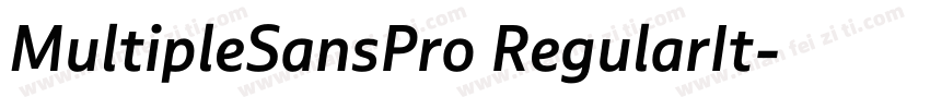 MultipleSansPro RegularIt字体转换